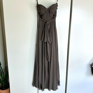 Jenny Yoo Strapless Chiffon Bridesmaid Dress